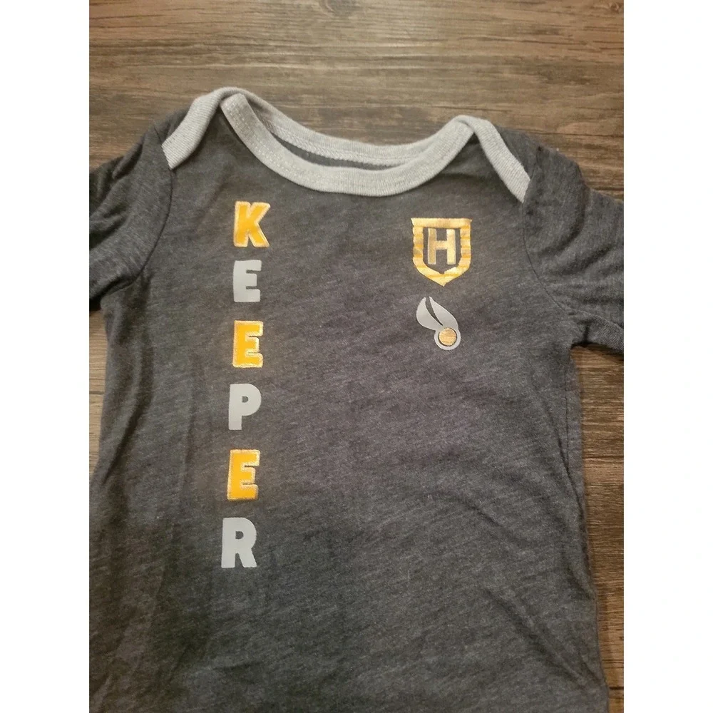 Harry Potter Baby Keeper Long Sleeve Bodysuit Gray‎ Quidditch 3-6 Months
